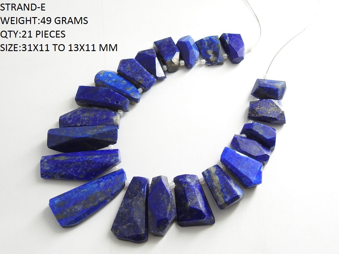 100%Natural Lapis Lazuli Faceted Briolette,Fancy Shape Bead,Tumble,Nuggets,Lapis Cabochon,Sideway Drill,Natural Gemstone,Handmade Bead | Save 33% - Rajasthan Living 19