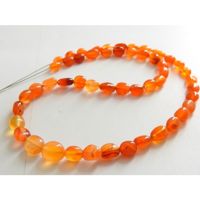 Natural Carnelian Smooth Tumble,Nugget,Oval Shape,Loose Stone,Handmade,Orange Color 14Inch 8X7To5X4MM Approx,Wholesaler,Supplies TU3 | Save 33% - Rajasthan Living 6