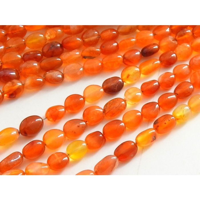 Natural Carnelian Smooth Tumble,Nugget,Oval Shape,Loose Stone,Handmade,Orange Color 14Inch 8X7To5X4MM Approx,Wholesaler,Supplies TU3 | Save 33% - Rajasthan Living 7