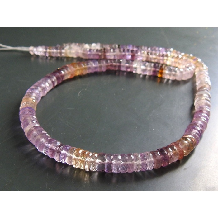 Pink Amethyst Faceted Tyre,Coin,Button,Bead,Shaded,Loose Stone,Handmade,For Jewelry Makers 100%Natural 9Inch Strand 6X7MM Approx (Pme)T1 | Save 33% - Rajasthan Living 5