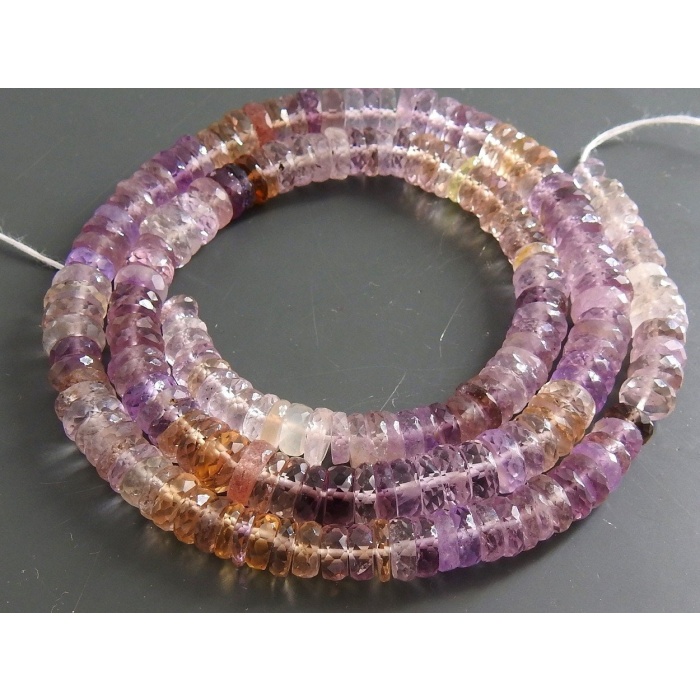 Pink Amethyst Faceted Tyre,Coin,Button,Bead,Shaded,Loose Stone,Handmade,For Jewelry Makers 100%Natural 9Inch Strand 6X7MM Approx (Pme)T1 | Save 33% - Rajasthan Living 9