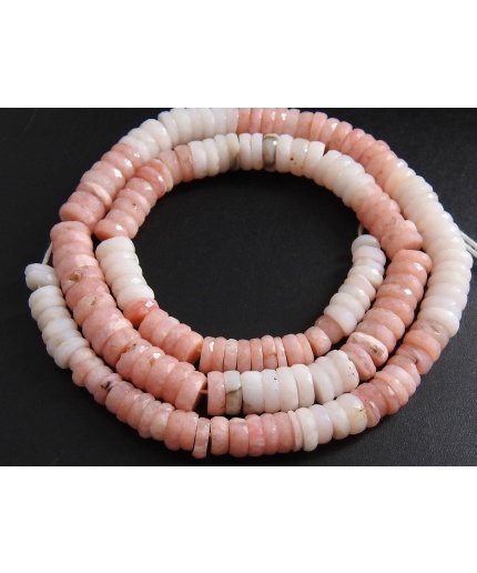 Pink Peruvian Opal Tyre,Coin,Button,Wheel,Loose Beads,Multi Shaded,Faceted Wholesaler Supplies 8Inch 6To7MM Approx 100%Natural PME(T2) | Save 33% - Rajasthan Living 3