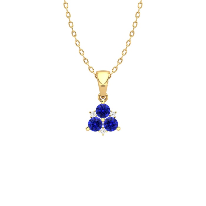 Dainty 14K Gold Natural Tanzanite Necklace, Minimalist Diamond Pendant, December Birthstone, Gift for her, Unique Diamond Layering Necklace | Save 33% - Rajasthan Living 8