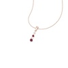 14K Solid Gold Natural Rhodolite Garnet Designer Necklace, Diamond Pendant For Her, Gold Necklaces For Women, January Birthstone Pendant | Save 33% - Rajasthan Living 16