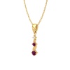 14K Solid Gold Natural Rhodolite Garnet Designer Necklace, Diamond Pendant For Her, Gold Necklaces For Women, January Birthstone Pendant | Save 33% - Rajasthan Living 18