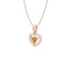 14K Dainty Natural Citrine Gold Designer Necklace, Diamond Pendant For Her, Gemstone Jewelry For Women, November Birthstone Pendant | Save 33% - Rajasthan Living 18