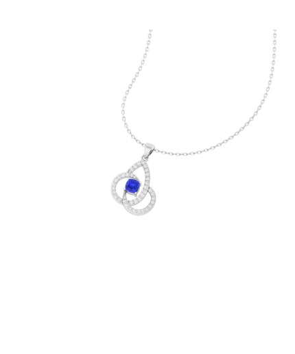 Natural Tanzanite Solid 14K Gold Necklace, Minimalist Diamond Pendant, December Birthstone, Gift for her, Unique Diamond Layering Necklace | Save 33% - Rajasthan Living 3