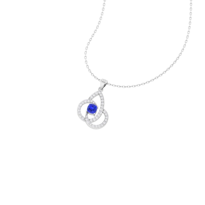 Natural Tanzanite Solid 14K Gold Necklace, Minimalist Diamond Pendant, December Birthstone, Gift for her, Unique Diamond Layering Necklace | Save 33% - Rajasthan Living 6