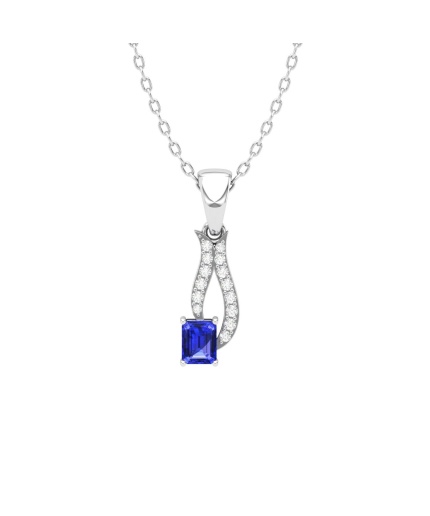 14K Solid Natural Tanzanite Gold Necklace, Minimalist Diamond Jewelry, December Birthstone, Gift for Women, Everyday Fine Gemstone Pendant | Save 33% - Rajasthan Living