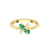 Solid 14K Gold Natural Emerald Ring, Everyday Gemstone Ring For Her, Handmade Jewellery For Women, May Birthstone Statement Ring | Save 33% - Rajasthan Living 16
