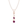 14K Solid Gold Natural Rhodolite Garnet Designer Necklace, Diamond Pendant For Her, Gold Necklaces For Women, January Birthstone Pendant | Save 33% - Rajasthan Living 15
