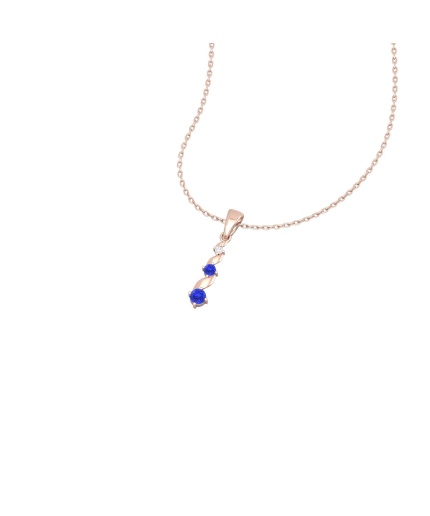 14K Solid Gold Natural Tanzanite Designer Necklace, Diamond Pendant Necklace, Gold Necklaces For Women, December Birthstone Pendant For Her | Save 33% - Rajasthan Living 3