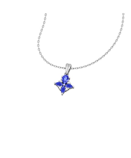 Natural Tanzanite 14K Dainty Gold Designer Necklace, Diamond Pendant Necklace, Everyday Gemstone For Women, December Birthstone Pendant | Save 33% - Rajasthan Living 3