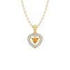 14K Dainty Natural Citrine Gold Designer Necklace, Diamond Pendant For Her, Gemstone Jewelry For Women, November Birthstone Pendant | Save 33% - Rajasthan Living 21