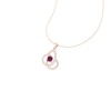 Solid 14K Gold Natural Rhodolite Garnet Necklace, Minimalist Diamond Pendant, January Birthstone, Gift for her, Everyday Gemstone Pendant | Save 33% - Rajasthan Living 16