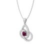 Solid 14K Gold Natural Rhodolite Garnet Necklace, Minimalist Diamond Pendant, January Birthstone, Gift for her, Everyday Gemstone Pendant | Save 33% - Rajasthan Living 19