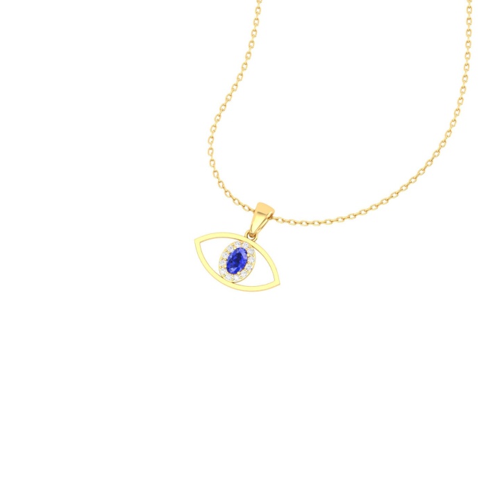 14K Solid Natural Tanzanite Gold Necklace, Minimalist Diamond Pendant, December Birthstone, Gift for her, Unique Diamond Layering Necklace | Save 33% - Rajasthan Living 12