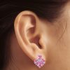 14K Dainty Pink Spinel Stud Earrings, Party Jewelry, Minimalist Stud Earrings, Gift For Her, New Year Gift, Gemstone Earrings, Spinel Cut | Save 33% - Rajasthan Living 19