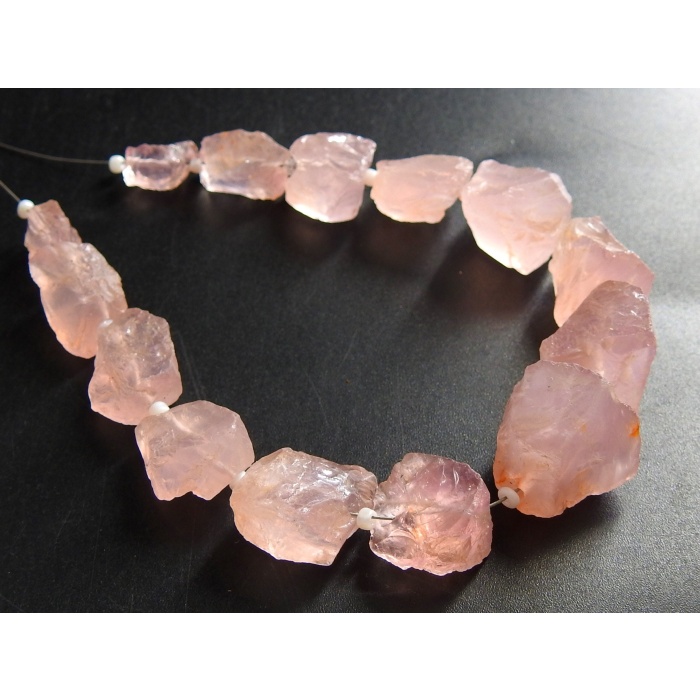 Rose Quartz Rough Tumble,Nuggets,Loose Raw Stone,Crystal,Minerals,Wholesaler,Supplies 14Piece Strand,100%Natural R3 | Save 33% - Rajasthan Living 9