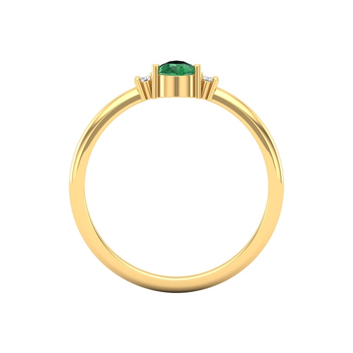 Natural Emerald Solid 14K Gold Ring, Everyday Gemstone Ring For Her, Handmade Jewelry For Women, May Birthstone Statement Ring, Dainty Ring | Save 33% - Rajasthan Living 8