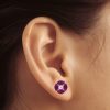 Rhodolite Garnet 14k Stud Earrings, Dainty Stud Earrings, Natural Gemstone Jewelry, Party Jewelry, Gift For Women, Birthstone Jewelry | Save 33% - Rajasthan Living 18