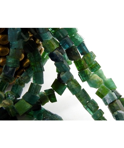 Green Tourmaline Natural Crystals,Minerals,Rough,Tubes,Nuggets,Chip,Uncut,Loose Raw,Minerals,Necklace,Bracelet 10Inch 7To4MM Approx RB2 | Save 33% - Rajasthan Living