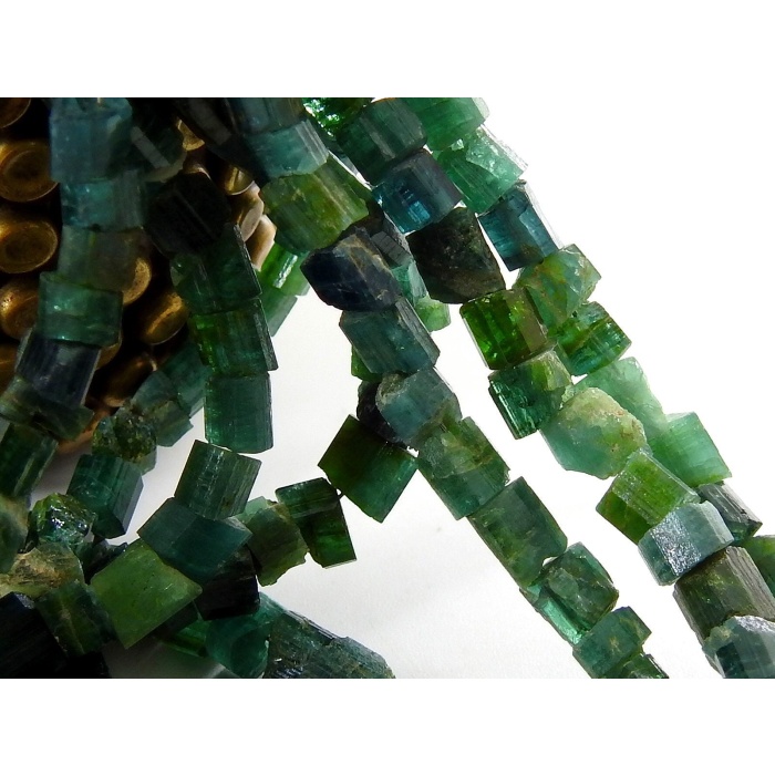 Green Tourmaline Natural Crystals,Minerals,Rough,Tubes,Nuggets,Chip,Uncut,Loose Raw,Minerals,Necklace,Bracelet 10Inch 7To4MM Approx RB2 | Save 33% - Rajasthan Living 5