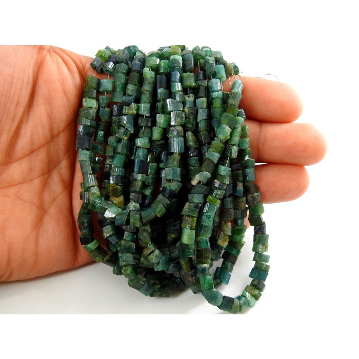 Green Tourmaline Natural Crystals,Minerals,Rough,Tubes,Nuggets,Chip,Uncut,Loose Raw,Minerals,Necklace,Bracelet 10Inch 7To4MM Approx RB2 | Save 33% - Rajasthan Living 7