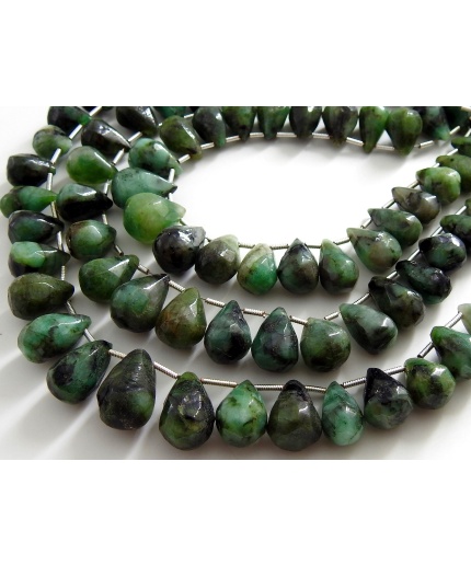 Emerald Smooth Drops,Teardrop,Handmade,Loose Bead,For Making Jewelry,Wholesaler 33Piece Strand 15X10To10X7MM Approx 100%Natural (pme)BR7 | Save 33% - Rajasthan Living 3