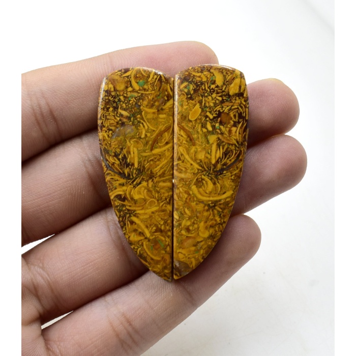 100% Natural Amazing Cabocon Marium Jasper Fancy Pair Loose Stones For Making Jewellery Cabocon,51X18 mm 91.45 CT,semi Precious Stone | Save 33% - Rajasthan Living 6