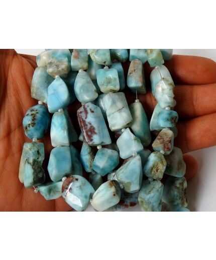 Larimar Smooth Tumble,Nugget,Loose Stone,Rough Bead,Polished,Handmade,For Making Jewelry,Wholesale Price,8Inch 20X15To12X8MM Approx RB7 | Save 33% - Rajasthan Living 3