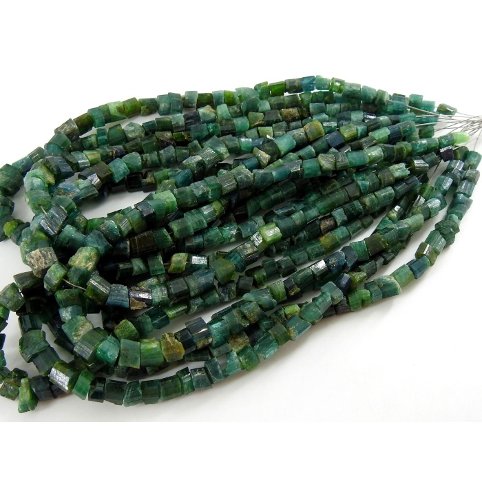 Green Tourmaline Natural Crystals,Minerals,Rough,Tubes,Nuggets,Chip,Uncut,Loose Raw,Minerals,Necklace,Bracelet 10Inch 7To4MM Approx RB2 | Save 33% - Rajasthan Living 10
