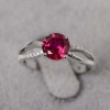 Oval Natural Ruby Promise Ring, Rose Gold plated 925S Sterling Silver, 14KR Lab-Grown Ruby July Birthday Ring, Birthstone Gift for her | Save 33% - Rajasthan Living 9
