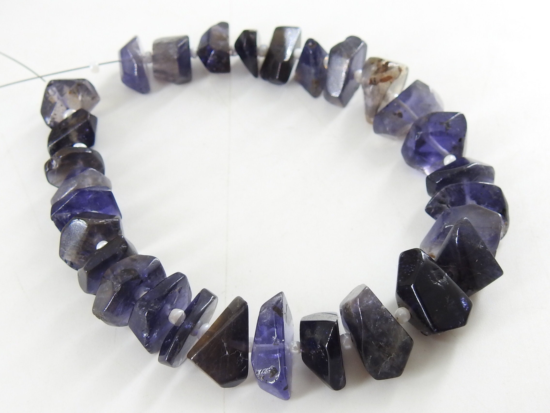 Iolite Faceted Tumble Beads,Nuggets,Irregular Shape,Loose Stone,Handmade,For Making Jewelry,Bracelet, 8Inch 18-10MM Approx,100%Natural TU5 | Save 33% - Rajasthan Living 11