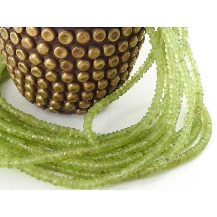 Peridot Smooth Roundel Beads,Matte Polished,Loose Stone,Handmade,Wholesale Price,New Arrival 100%Natural 16Inch Strand (pme)B5 | Save 33% - Rajasthan Living 9