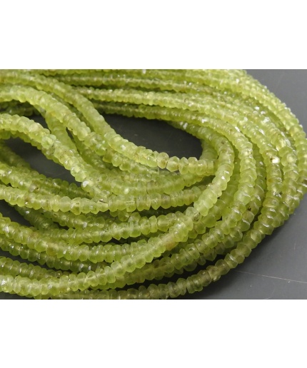 Peridot Smooth Roundel Beads,Matte Polished,Loose Stone,Handmade,Wholesale Price,New Arrival 100%Natural 16Inch Strand (pme)B5 | Save 33% - Rajasthan Living 3