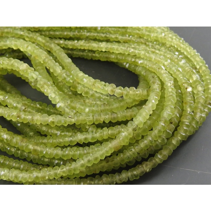 Peridot Smooth Roundel Beads,Matte Polished,Loose Stone,Handmade,Wholesale Price,New Arrival 100%Natural 16Inch Strand (pme)B5 | Save 33% - Rajasthan Living 6
