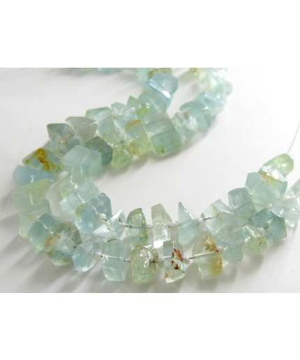 Aquamarine Faceted Tumble,Nugget,Loose Stone,Handmade Bead,Beaded Bracelet,Wholesaler,Supplies 8Inch 14X7To7X5MM Approx 100%Natural TU1 | Save 33% - Rajasthan Living