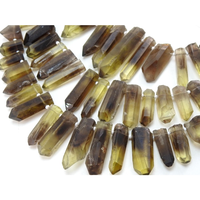 Bio Lemon Quartz Natural Crystal Rough Sticks/Minerals Stone,Loose Raw Beads/19Piece Strand 37X12To15X7MM Approx/Wholesaler/Supplies R3 | Save 33% - Rajasthan Living 7