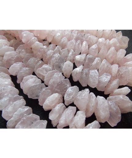 Rose Quartz Disk Shape Rough Hammer Beads/12Inches Strand 20TO15MM Approx/Wholesaler/Supplies/100%Natural/PME-R1 | Save 33% - Rajasthan Living 3