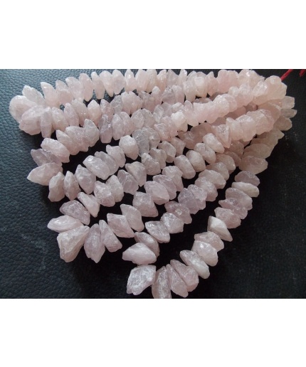 Rose Quartz Disk Shape Rough Hammer Beads/12Inches Strand 20TO15MM Approx/Wholesaler/Supplies/100%Natural/PME-R1 | Save 33% - Rajasthan Living