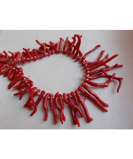 Red Coral Natural Rough Stick,Branches,Polished,Loose Raw,Mediterranean Sea Bead,Wholesaler,Supplies,New Arrival,30X3To7X3MM Approx BK(CR1) | Save 33% - Rajasthan Living 3