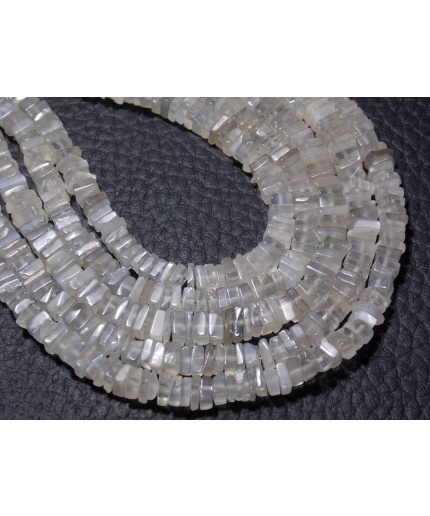Moonstone Smooth Heishi Tyre Beads/Square/Cushion Shape/Handmade/Loose Stone/12Inches Strand/100% Natural H1 | Save 33% - Rajasthan Living 5