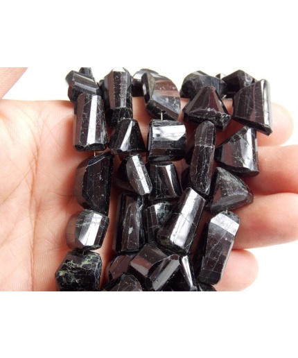 Black Tourmaline Faceted Tumble,Nuggets,8Inches 20X12To15X13MM Approx,Wholesale Price,New Arrival,PME(TU5) | Save 33% - Rajasthan Living 3