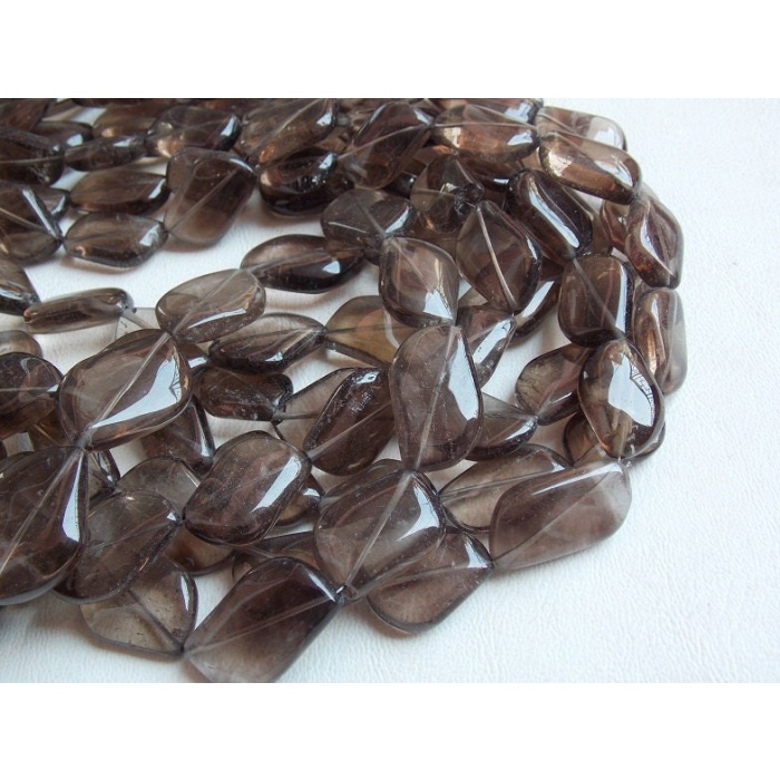 Natural Smoky Quartz Fancy Bead,S Shape,Loose Stone,Handmade 16Inch Strand 23X13To15X12MM Approx Wholesaler Supplies PME(B9) | Save 33% - Rajasthan Living 9