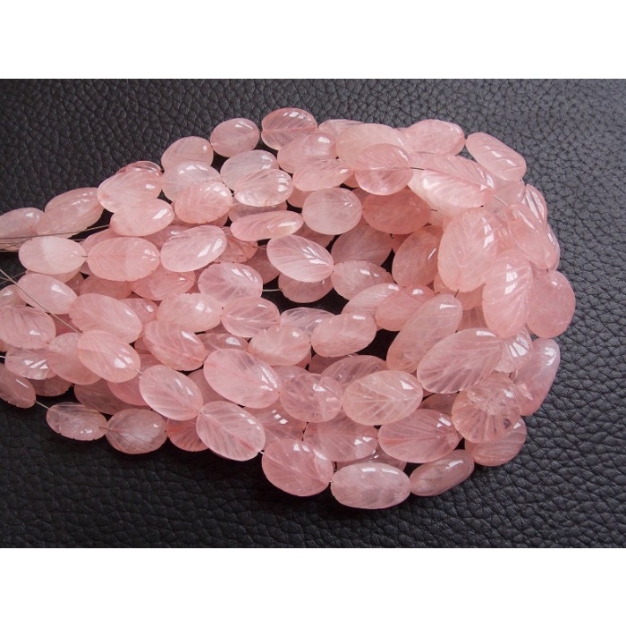 Rose Quartz Carving Bead,Oval Cut,Tumble,Nugget,Loose Stone,Pink,Wholesaler,Supplies 10Inch Strand 19X12To12X10MM Approx (pme) TU3 | Save 33% - Rajasthan Living 9