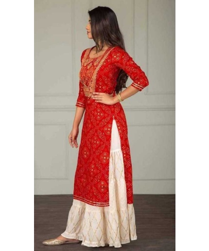 Sanganeri Anarkli Kurta With Sharara Set | Save 33% - Rajasthan Living