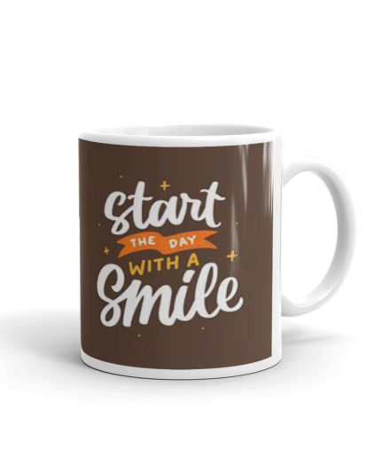 Khushi DesignersStart The Day with A Smile  Ceramic Coffee Mug {330 Ml} | Save 33% - Rajasthan Living