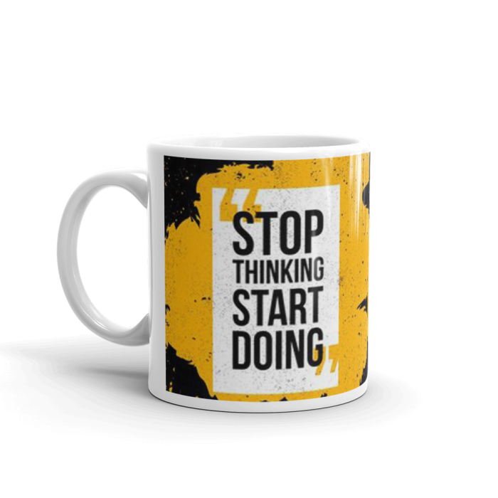 Khushi Designers Stop Thinking Start Doing  Ceramic Coffee Mug {330 Ml} | Save 33% - Rajasthan Living 5