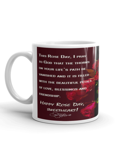 Khushi Designers Rose Day Quotes Printed With Rose Background  Ceramic Coffee Mug {330 Ml} | Save 33% - Rajasthan Living